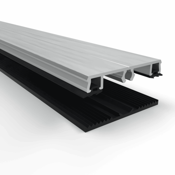 Set oplegrubber + afdekprofiel - 60 mm