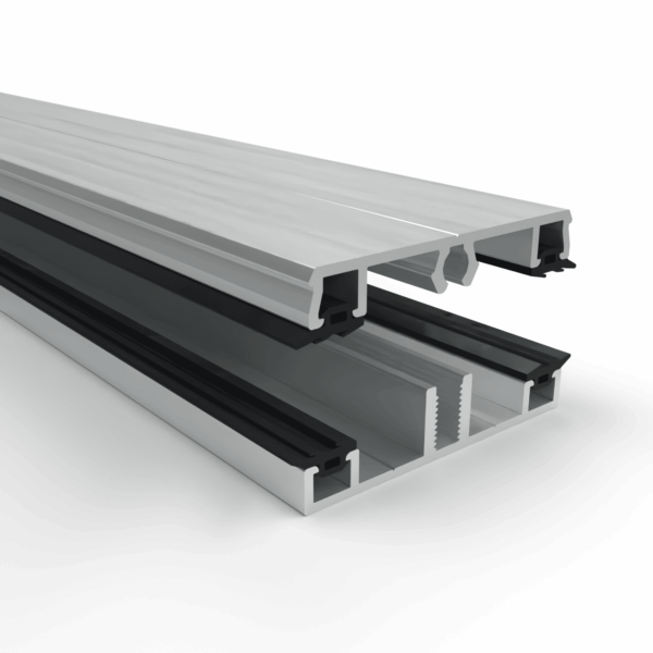 Set Onderprofiel 7,5 mm + afdekprofiel - 58 mm