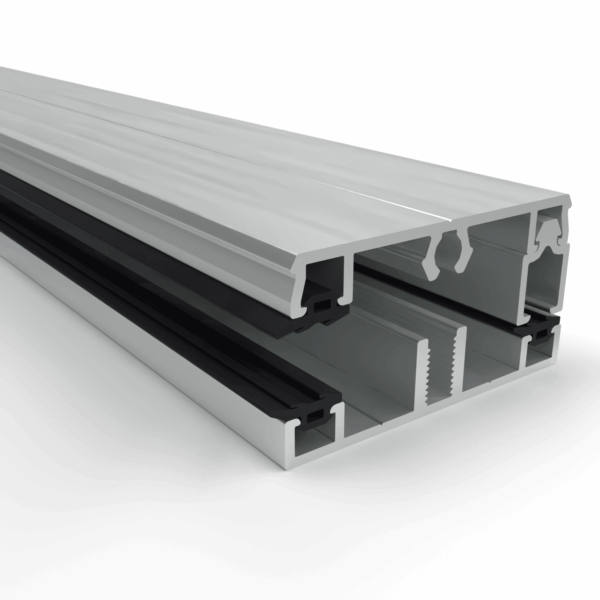 Set Onderprofiel 8 mm + zijsluitprofiel voor 10 mm - 60 mm