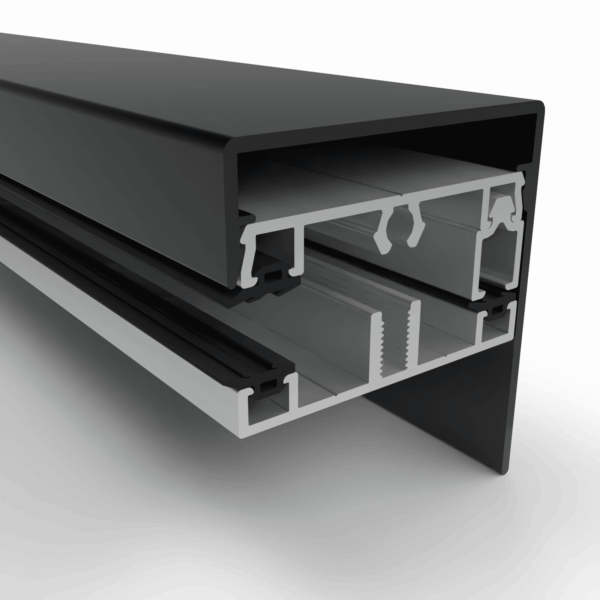 Set Onderprofiel 7,5 mm + zijsluitprofiel 10 mm + kliklijst zijkant - 58 mm