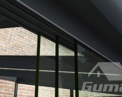 Danenberg Shop - Gumax Glazen Schuifwand - 3 Rails Zwart