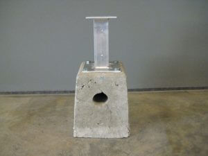 betonpoer zonder hwa met aluminium stelvoer