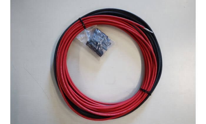 Kabelset rood-zwart + MC4 Staubli stekker 30 m
