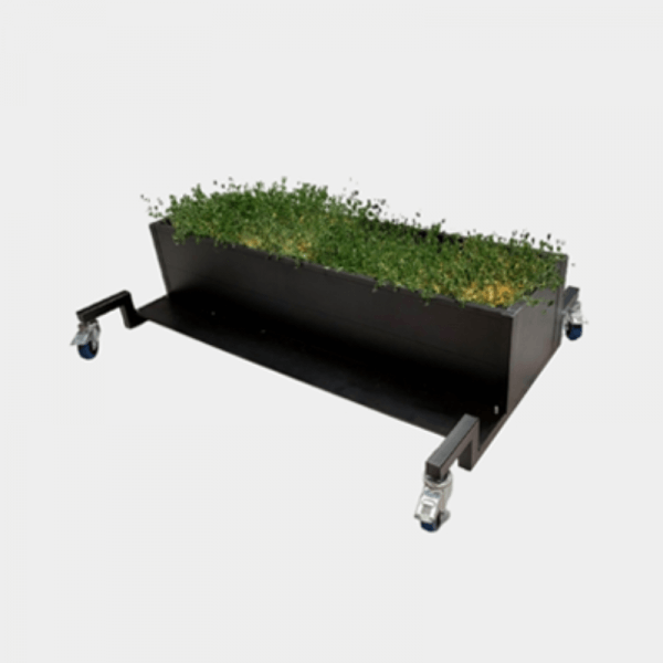 Onderstel met plantenbak op wielen