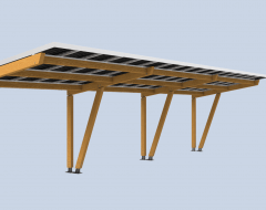 SolarDok SC20 met 4 spanten hout.
