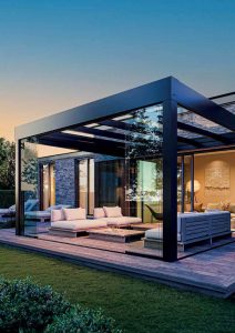 Aluminium Terrasoverkapping Cubo Ezie - Muuraanbouw