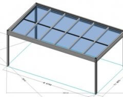 Danenberg Shop - Aluminium Overkapping Cubo Solar - Vrijstaand
