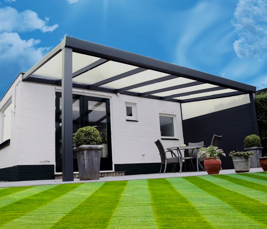 deponti giallo aluminium terrasoverkapping polycarbonaat dak