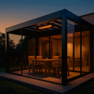 Ecosun terras heater voor de koude avonden